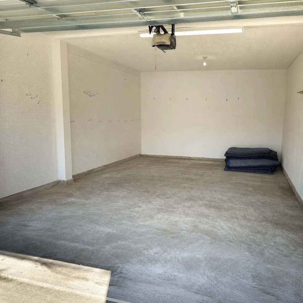 Empty cleaned garage after 30 yard dumpster rental cleanout in Nokomis